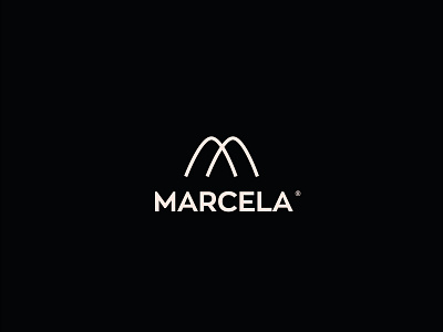 Marcela biege black brand branding illustrator logo logo design marcela