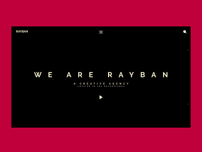 RAYBAN agency biege chic concept design exclusief gold luxery modern new typography ui ui ux design ux web webdesign