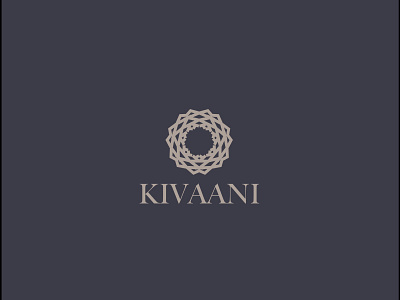 Kivaani adobe illustrator cc biege brand branding chic clean concept design icon illustrated logo illustration logo logo design modern typography