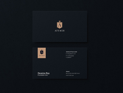 Attach | Business card branding business businesscard chic clean concept design modern