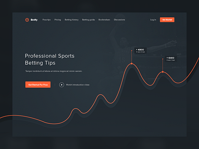 Betify Landing Page Header