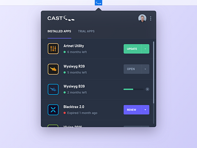 Cast-Soft Mac OS App desktop app user interface equipment management platform event planning dashboard mac os facelift design modern minimal layout ui ux user experience user interface visual clean design