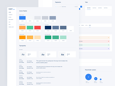 Cast Soft Light Style Guide app dashboard clean interface design system interface product prototype material design sketch app styleguide style guide ui ux kit pack user experience user interface web design website widget