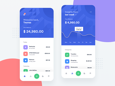 Banking App - Home & Insights