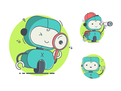Felix Bot character illustration robot vector