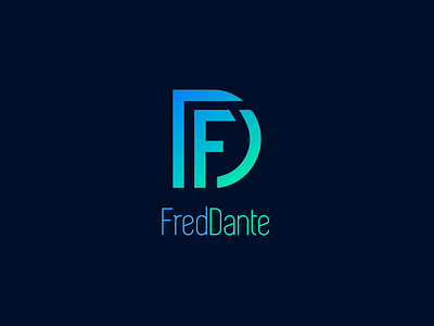 Fred Dante Logo branding design gradient icon logo typography ui ux vector web