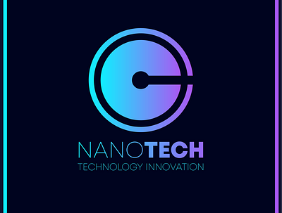 NanoTech Logo design branding design gradient graphic design icon illustration logo logo design typography vector