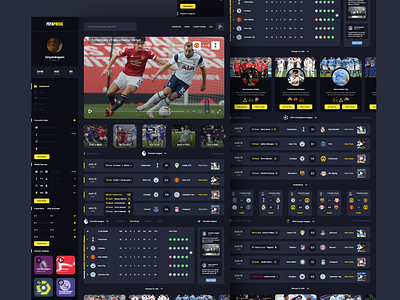 Sports Stats Website User Interface design