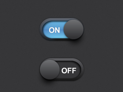 On and off switch app button design gradient switch ui ux