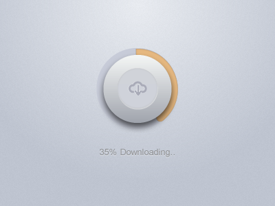 Grey download element button design gradient icon ui ux