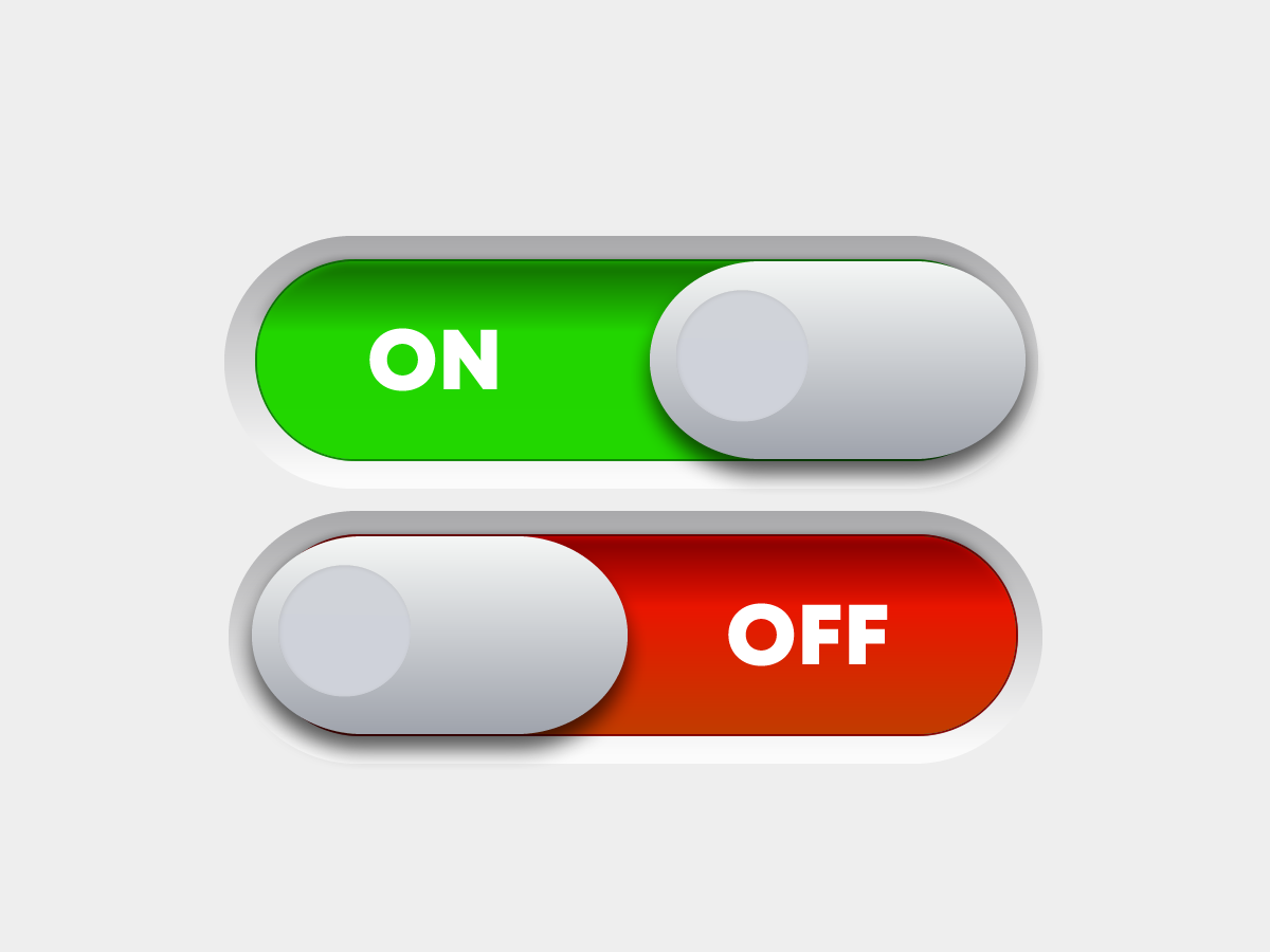 on off switch button