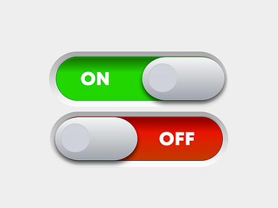 ON/OFF Switch button design gradient icon switch ui ux web