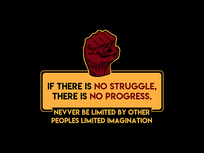 No Struggle, No Progress inspirational wallpaper