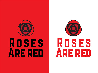 Roses Are Red Logo app branding button clean design flat gradient icon identity illustration illustrator lettering logo minimal type ui ux vector web website