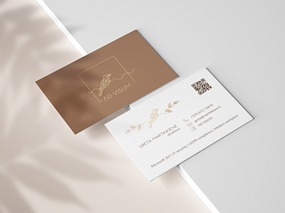 "AD VISUM" - logo and business card design agency bird branding business card elegant gold graphic design law lawyer logo logotype minimalist natural visual identity
