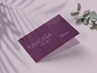 "SIMONA Makeup Artist" - logo and branding adobe illustrator branding elegant feminine feminine logo gift gift card illustrator logo logodesign logomark logomarks logotype makeup mandala visual identity wordmark