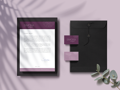 "SIMONA Makeup Artist" - logo and branding artist brand branding branding design business cards elegent feminine letterhead logo logo and branding logodesign logotype makeup mandala pastel purple stationery visual identity