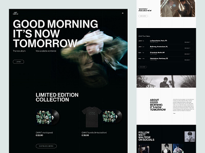Matt Maltese Landing Page Redesign design editorial editorial design indie matt maltese music redesign ui ux website website design