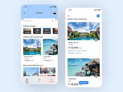 Explore - travel app with VR