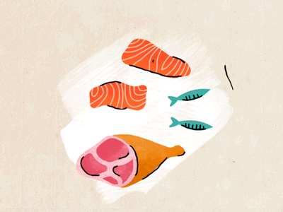 Fish & Ham animation artdigital artwork creative drawing food graphicdesign graphicdesigner illustration motiondesign