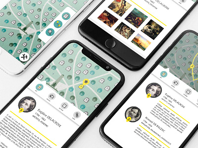 Père Lachaise App 2019 app branding creative design flat graphicdesign graphicdesigner icon illustrator ui ux web