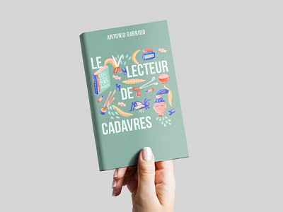 Le lecteur de cadavre artdigital artwork book cover creative design drawing graphicdesign graphicdesigner handtype illustration typography