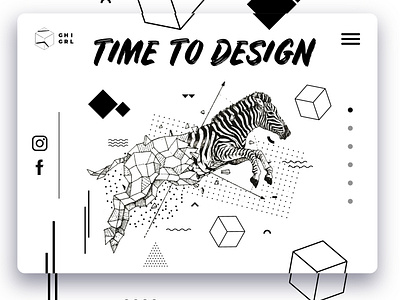 Time To Design black white branding design flat html html css identity illustration illustrator minimal modern photoshop type typography ui ux vector web website