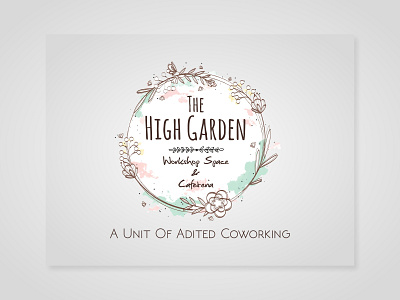 The High Garden artist artwork branding cafe coworking design design inspiration food illustration logo logos logotype packaging print rooftop typography vector