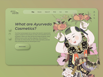Eco-Cosmetic online shop ayurveda ayurvedic blog cosmetics ecommerce design landingpage logo design olive online online shop shop