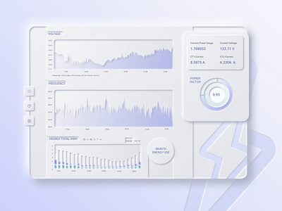 Energy neumorphic dashboard