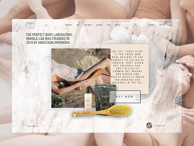Home page for Cosmetic Beauty Shop cosmetic ecommerce ecommerce design homepage design marble marble textures shop webdesign