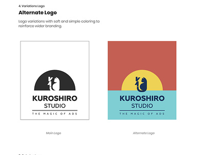 Kuroshiro Illustration animal branding cat design illustration logo modern silhouette sun vector