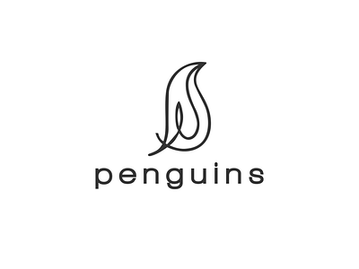 Penguins animal branding illustration logo vector