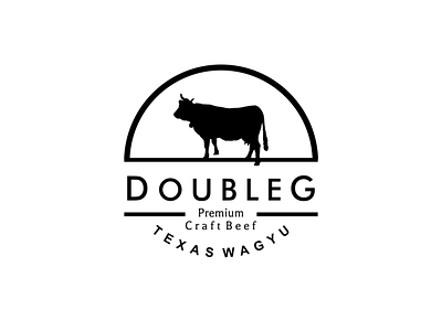 Double G Texas Wagyu animal branding logo modern retail wagyu