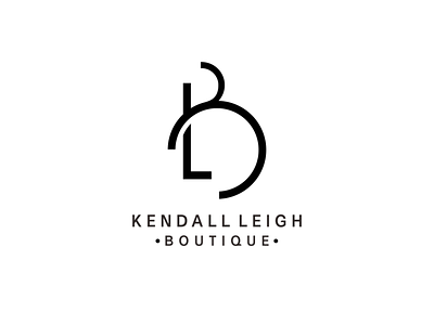 Kendall Leigh Boutique boutique fashion logo modern vector
