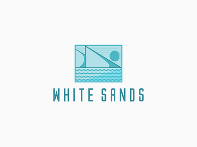 White Sands branding logo modern restaurant vector