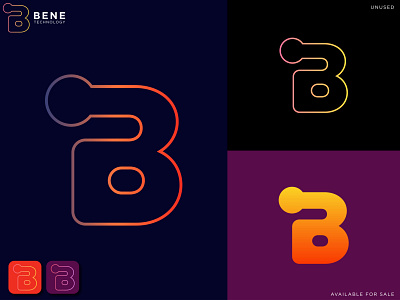 ( BENE ) Letter B - Technology Logo abstract logo brand branding company brand logo company branding company logo creative design design lettermark lettermark logo logo logo branding logo design unique logo