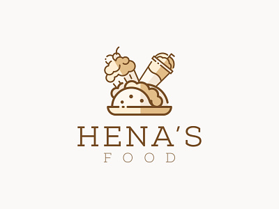 Hena's Food Logo Design art brand brandidentity branding company branding design graphicdesign graphicdesigner illustration logo logo branding logo design logodesigner logoinspiration logotype vector