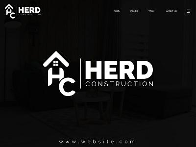 Herd Construction Real Estate Logo brand branding company logo design graphic design logo logo branding logo design logos real estate vector