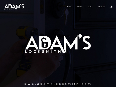 Adam's Locksmith Logo Design branding graphic design logo protection