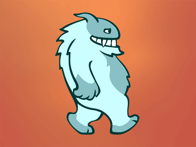 The Walking Yeti by Yulia Tein on Dribbble