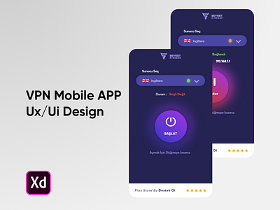 Vpn Mobile App Design mobile mobile app ux uxui vpn design