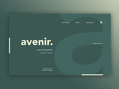 Avenir Homepage branding design illustration typography ui vector web