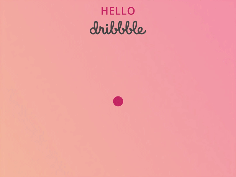 Hello Dribbble after affects animation debut first shot hello dribble
