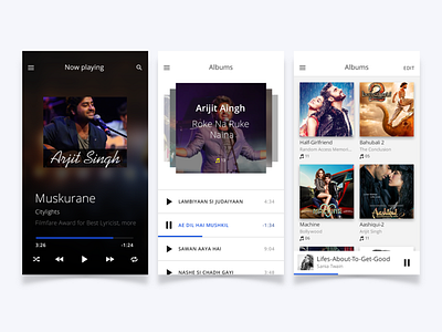 Music App app design design mockups music app songs ui ui design uiux userinterfacedesign