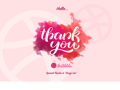 Thank You Dribbble @songi lee dribbbleinvites hellodribbble invite thank you dribbble thankyou