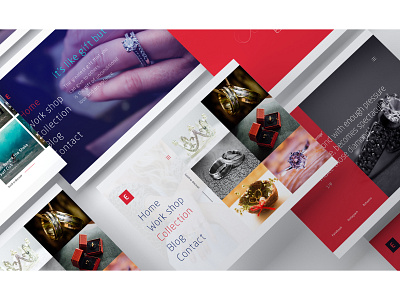 Jewellery Website Mockup app branding design design app jewellery jewellerycollection userinterfacedesign wedding