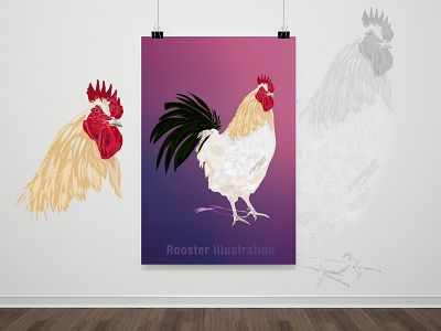 Rooster illustration branding design icon illustration infographics logo rooster rooster logo vector