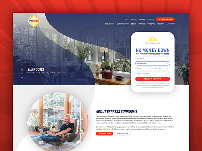 Express Sunrooms design home improvement ui ux ux design web design website website design website development wordpress wordpress design