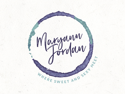 Maryann Jordan author branding branding design gradient logo logo design modern romance romantic